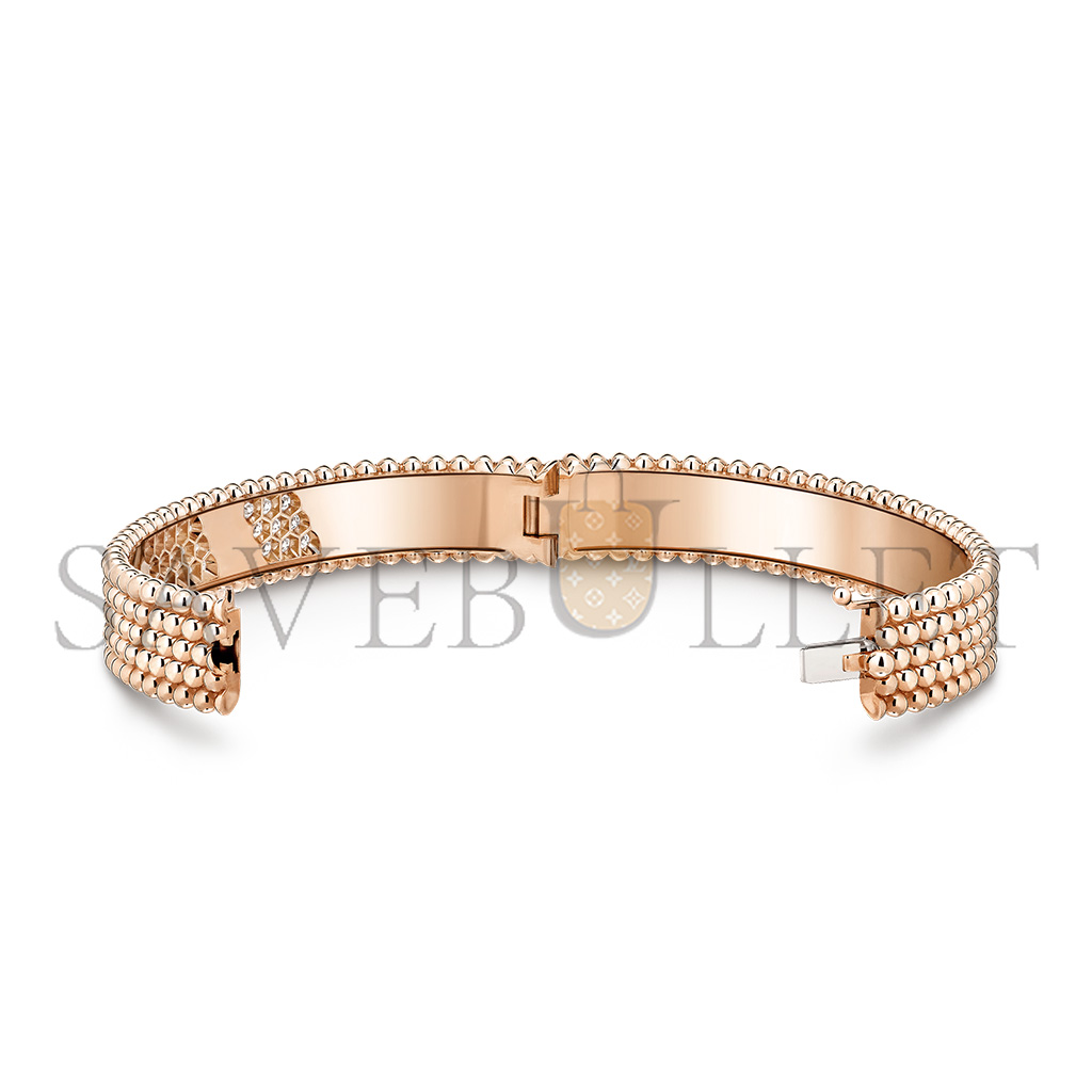 VAN CLEEF ARPELS PERLÉE DIAMOND BRACELET, 5 ROWS OF DIAMONDS, LARGE MODEL VCARRPGZ700